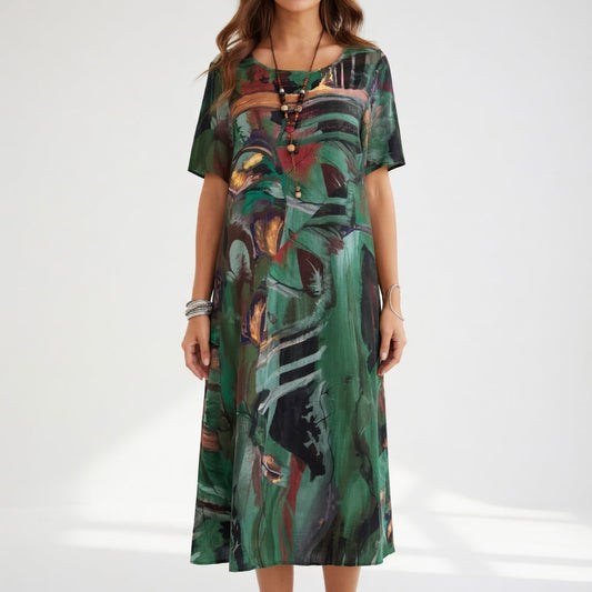 Azéloria™ — Robe longue artistique élégance fluide