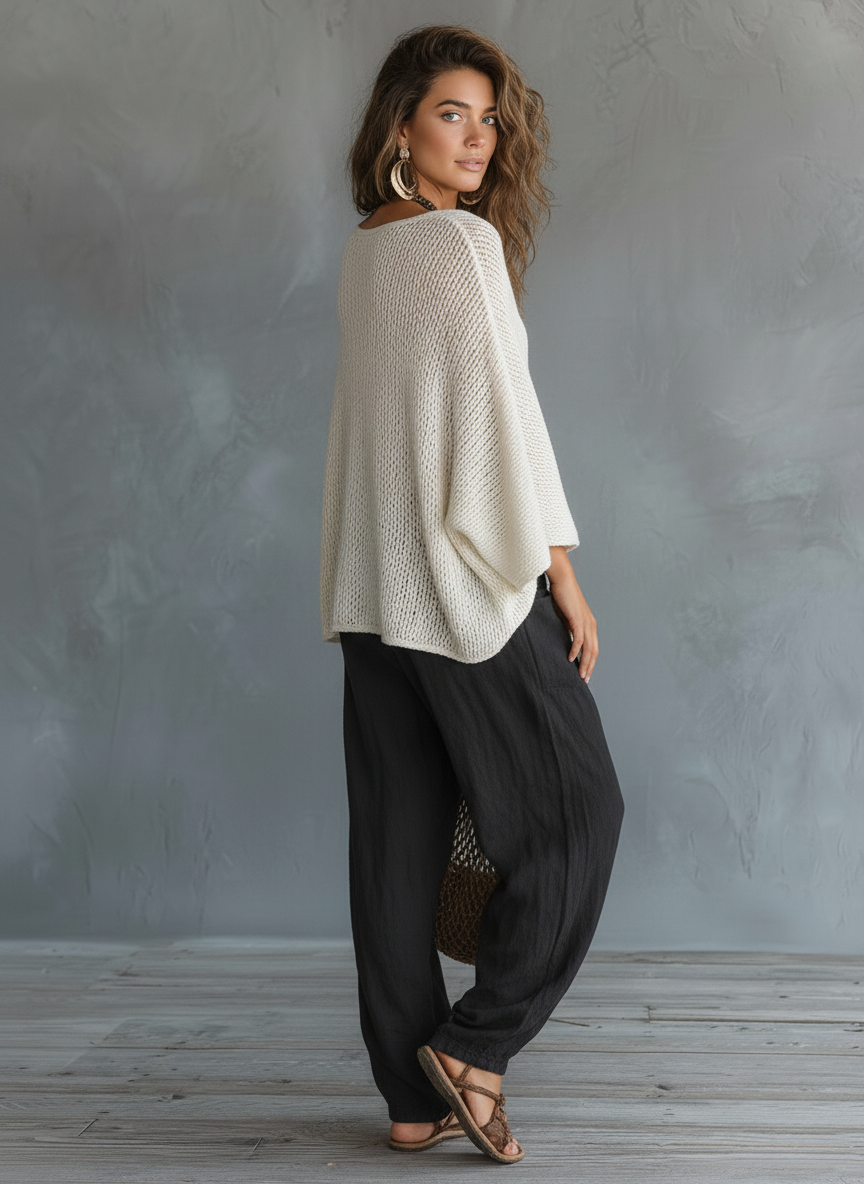 Louise - Ensemble composé d'un pull à manches et d'un pantalon au style minimaliste