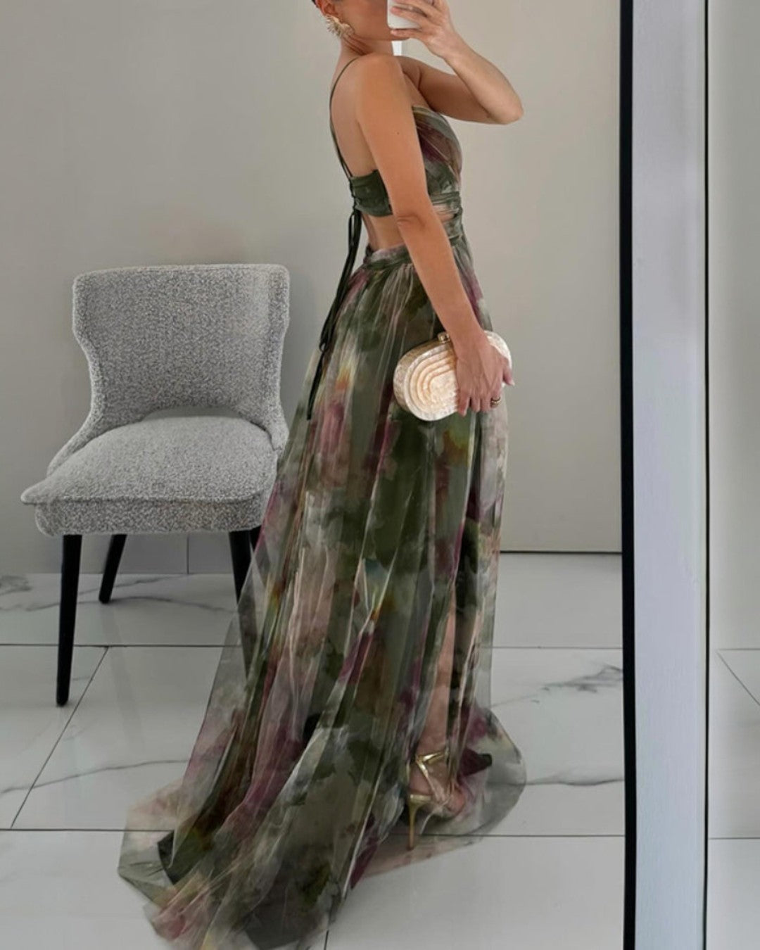 Claudia |™ Robe longue envoûtante avec imprimé floral