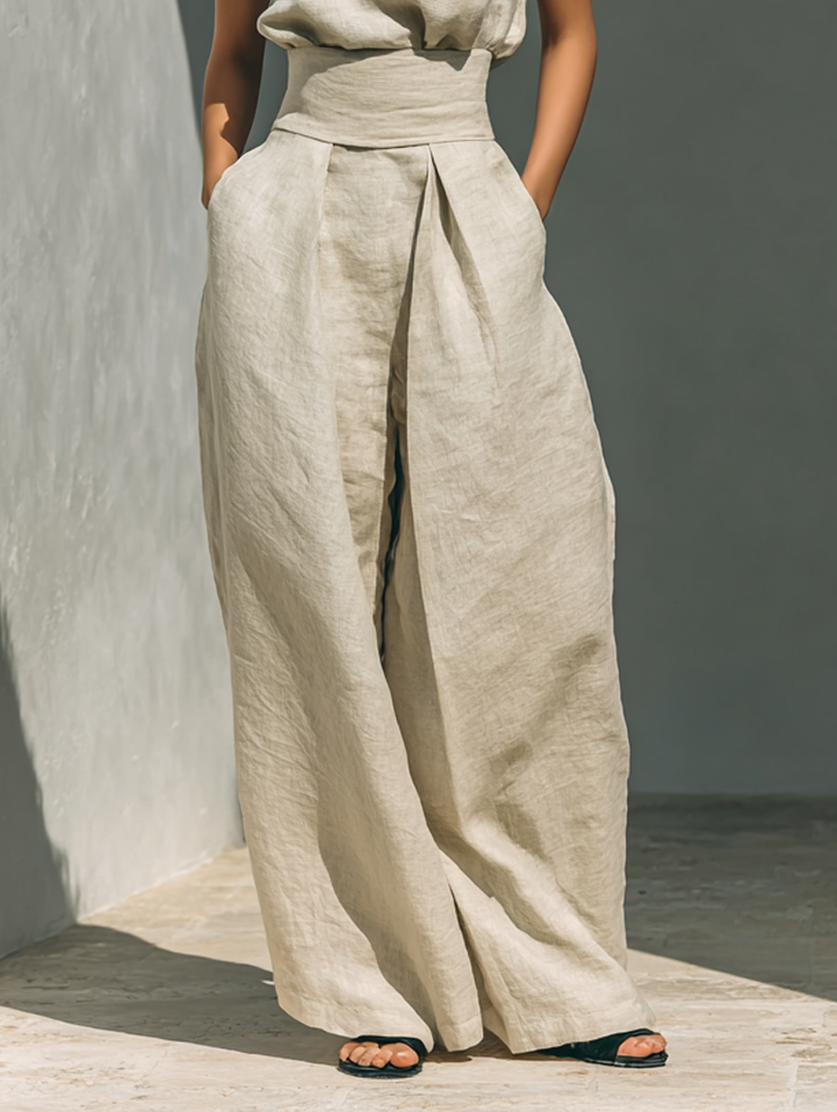 Eva - Ensemble composé d'un haut sans manches et d'un pantalon ample