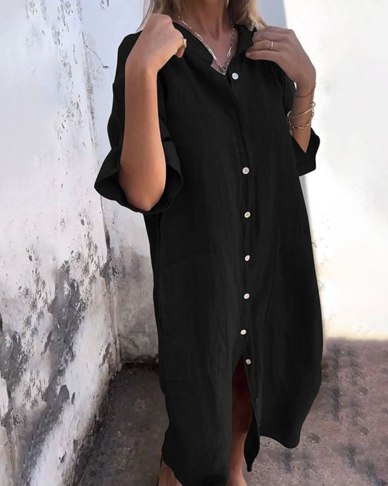 Léna – Robe chemise bohème