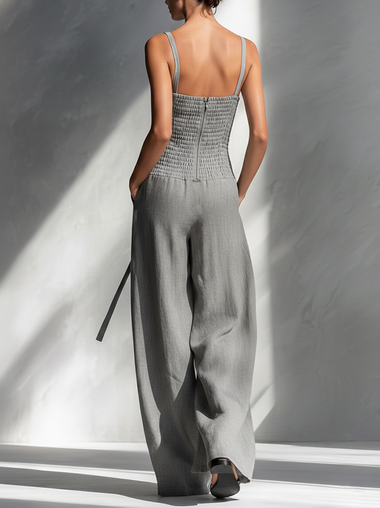 Charlotte - Combinaison Femme Minimaliste en Mélange de Lin
