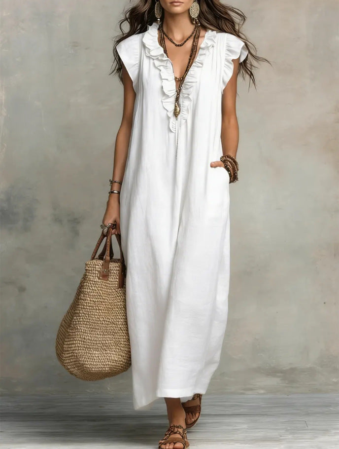 Sophie - Robe Maxi Bohémienne d'Été