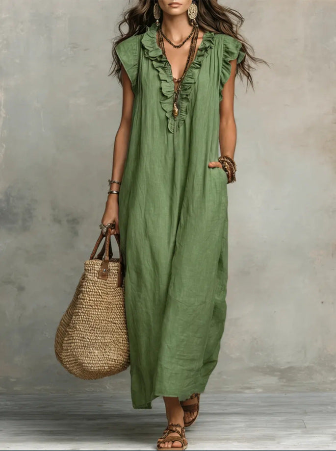 Sophie - Robe Maxi Bohémienne d'Été