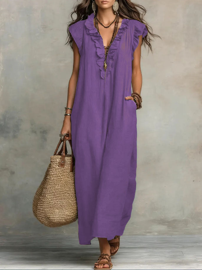 Sophie - Robe Maxi Bohémienne d'Été