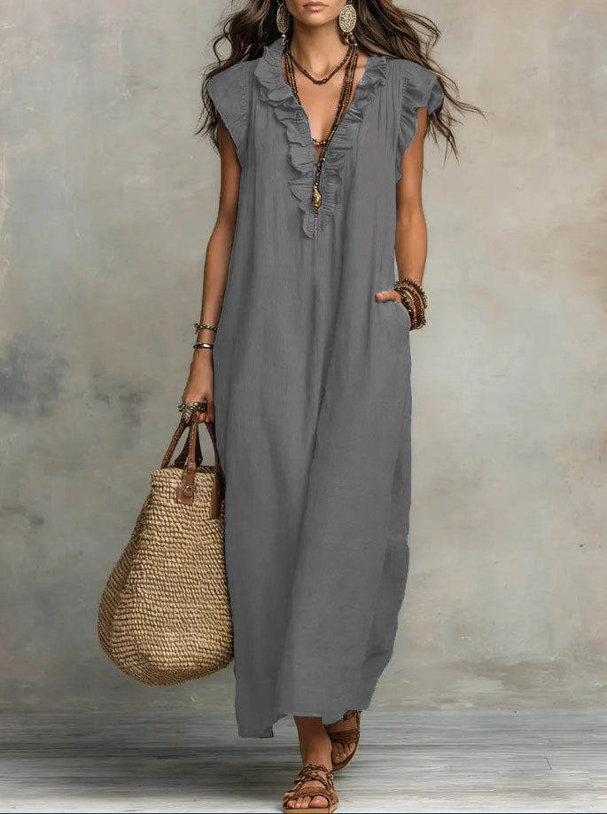 Sophie - Robe Maxi Bohémienne d'Été
