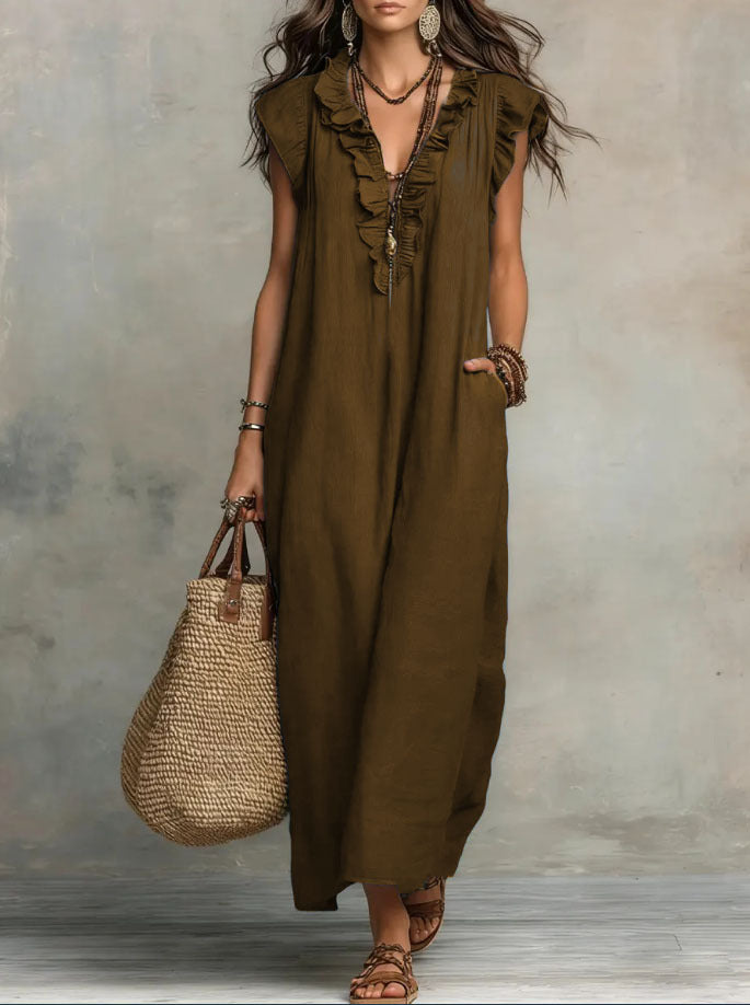 Sophie - Robe Maxi Bohémienne d'Été