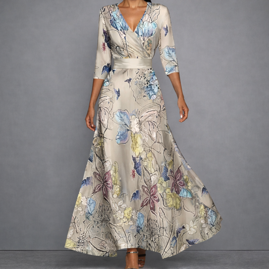 CALLA | Robe Maxi Florale Sculptante pour une Confiance Élégante